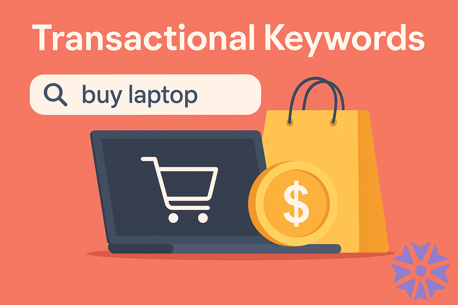 Transactional keywords guide showing high-intent buyer optimization